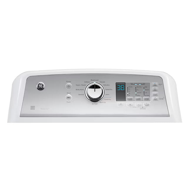 GE Top Load 4.0 Cu. Ft. Capacity Washer with Stainless Steel Wash Basket GTW325ASWWW - New in Box and GE 7.4-cu ft Vented Electric Dryer in White 16255 - GTD72EBSNWS - Certified Refurbished