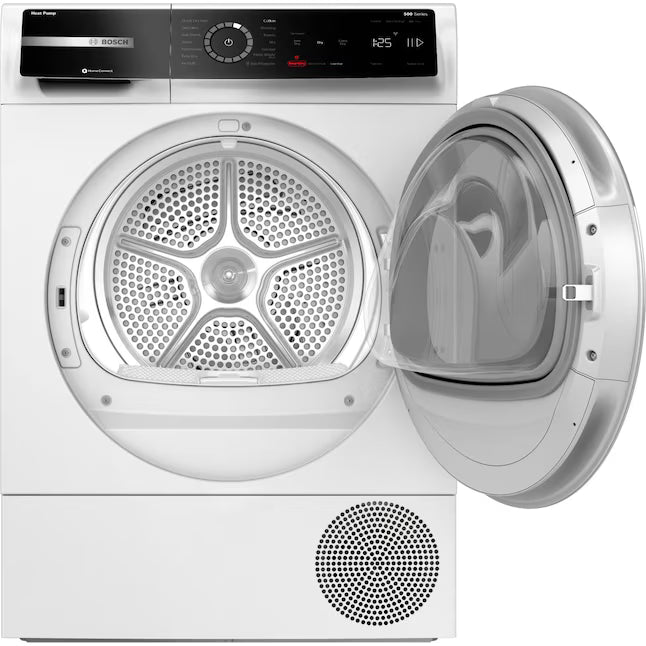 Bosch 500 Series 4-cu ft Stackable Ventless Electric Dryer with Steam Cycle in White 31135SD234 - WQB245B0UC - Scratch & Dent (Moderate)