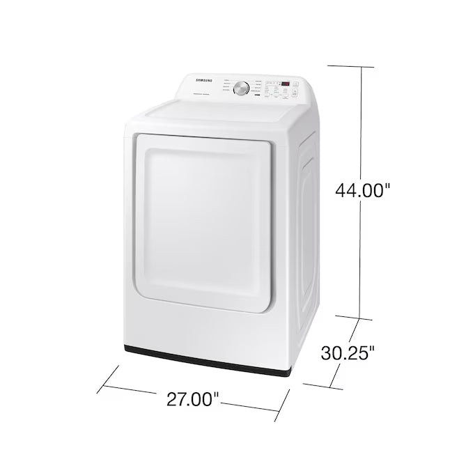 Samsung 7.2 cu. ft. Electric Dryer with Sensor Dry in White 22136SD255 - DVE45T3200W - Open Box