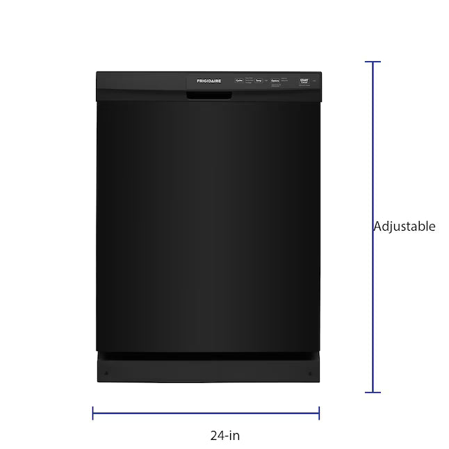 Frigidaire Front Control Built-In Tall Tub Dishwasher in Black with 3-Cycles, 55 dBA 25136SD613 - FFCD2413UB