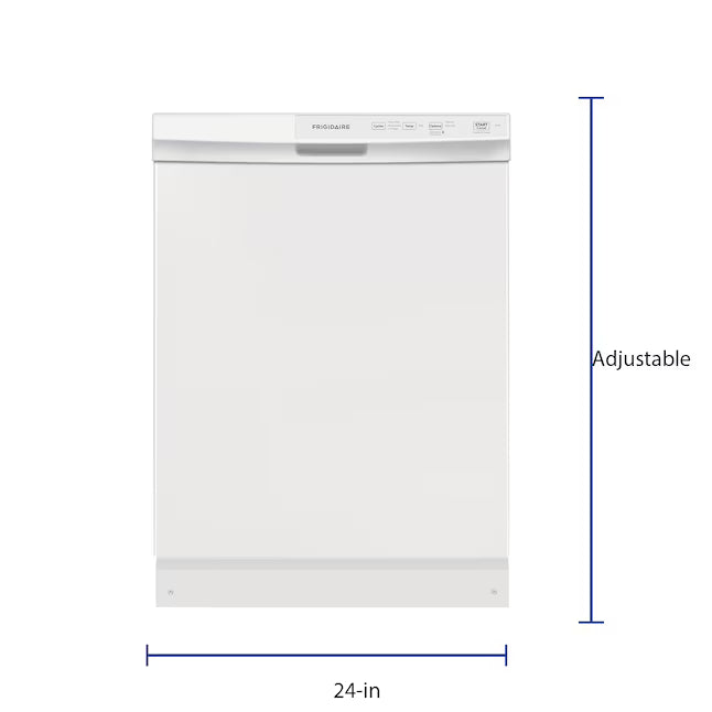 Frigidaire 24 In. in. Front Control Built-In Tall Tub Dishwasher in White with 3-Cycles, 55 dBA 20534SD696 - FFCD2413UW - Scratch & Dent (Moderate)