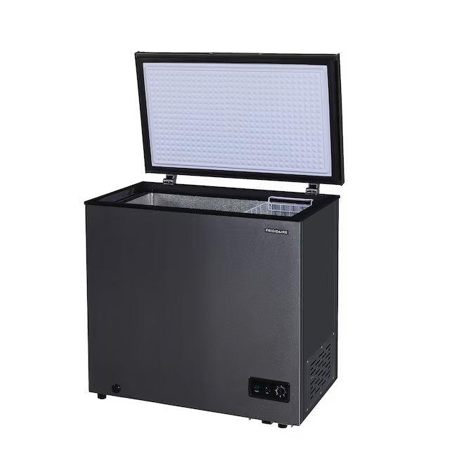 Frigidaire 34.5 in. 7 cu. ft. Manual Defrost Deep Chest Freezer with Adjustable Thermostat in Dark Grey 25135SD686