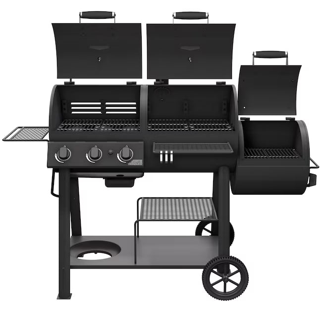 Oklahoma Joe's Canyon Black Liquid Propane and Charcoal Combo Grill 6SD140 - 24203004 - Scratch & Dent (Minor)