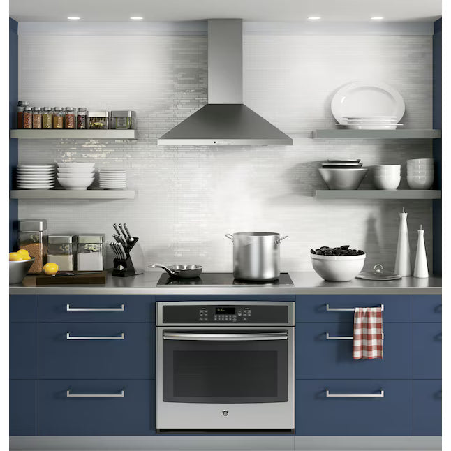 GE® 30" Wall-Mount Pyramid Chimney Hood in Stainless Steel JVW5301SJSS - Open Box