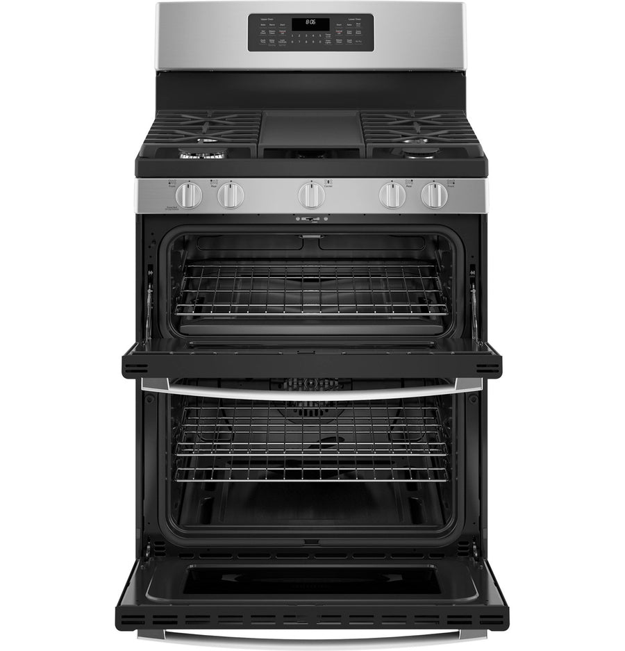 GE Free-Standing Gas Double Oven Convection Range 5SD88 - JGBS86SPSS - Scratch & Dent (Minor)