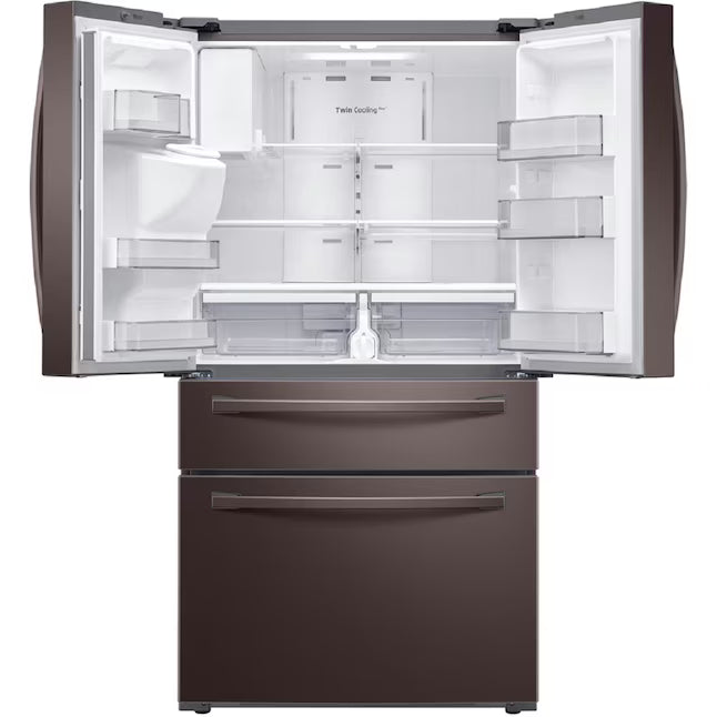 Samsung 22.6 Cu. Ft. 4-Door French Door Counter Depth Refrigerator in Tuscan Stainless Steel RF24R7201DT - Scratch & Dent (Minor)