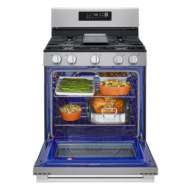 LG 6.3 cu. ft. Smart Wi-Fi Enabled Probake Convection® Gas Range with Air Fry & EasyClean® 21SD031 - LRGN6323Y - Open Box