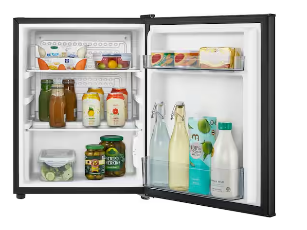 Vissani 2.6 Cu. Ft. Mini Refrigerator in Black, ENERGY STAR HVAR26GBE - Scratch & Dent (Minor)