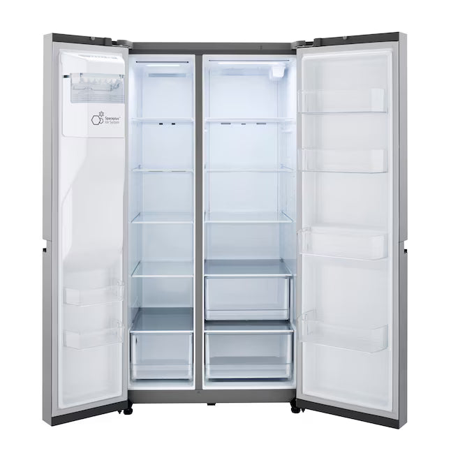 LG 23 cu. ft. Side-by-Side Counter-Depth Refrigerator with Smooth Touch Dispenser 21SD010 - LRSXC2306S - Open Box