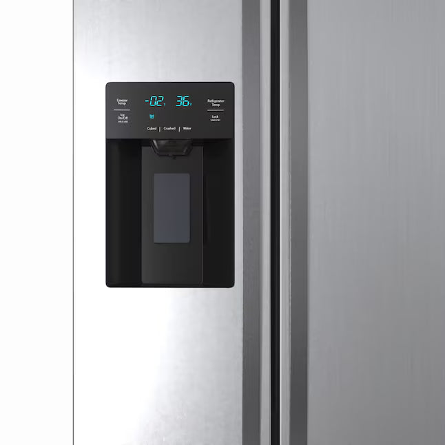 Kenmore 20-cu ft Counter-Depth Side-by-Side Refrigerator with Ice Maker,Water and Ice Dispenser ENERGY STAR Certified 22137396 - 897.51805320 - Scratch & Dent (Minor)