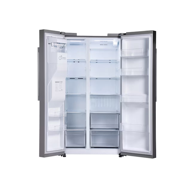LG 27 cu. ft. Standard-Depth, Side-by-side Refrigerator, with Ice and Water and Bar Handle Design 22137391 - LS27T3230S - Scratch & Dent (Moderate)