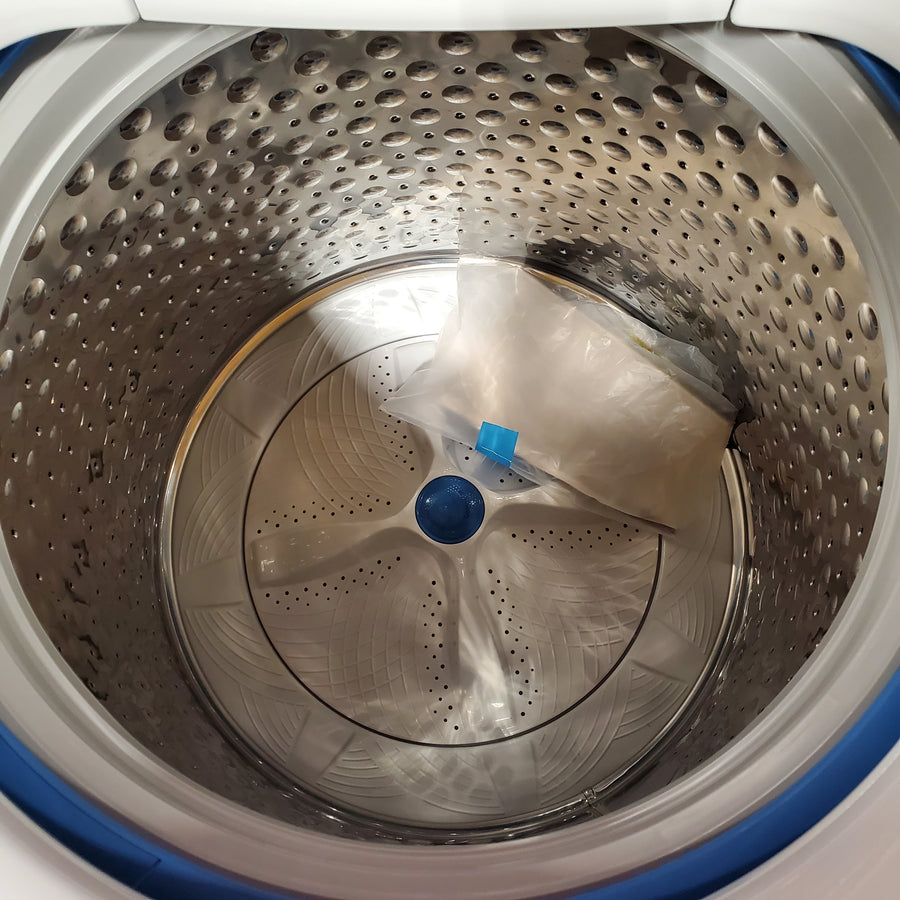 GE Profile™ ENERGY STAR® 5.0 cu. ft. Capacity Washer with Smarter Wash Technology PTW600BSRWS - New in Box and GE Profile™ ENERGY STAR® 7.4 cu. ft. Capacity Electric Dryer with Sanitize Cycle 16229 - PTD60EBSRWS - Scratch & Dent (Moderate)