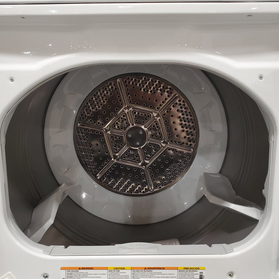 Hotpoint 6.2 cu. ft. Capacity Electric Dryer with Up To 120 ft. Venting and Shallow Depth 25SD091 - HTX26EASWWW - Open Box