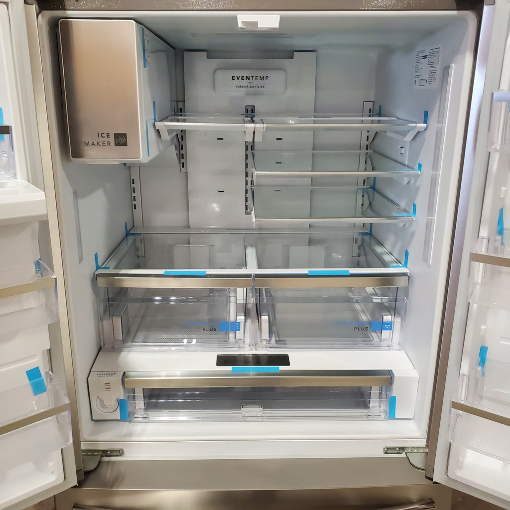 Frigidaire 27.8-cu ft ENERGY STAR French Door Refrigerator with Dual Ice Maker in Fingerprint Resistant Stainless Steel - 3SD764 - GRFS2853AF - Scratch & Dent (Minor)