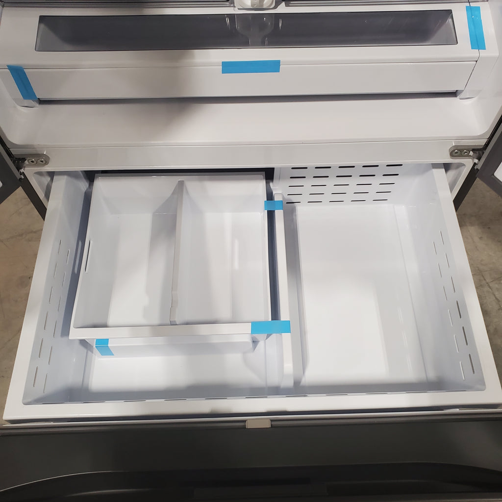 Pictures of Samsung Stainless Steel 31 cu. ft. Mega Capacity 3-Door French Door Refrigerator with External Water and Ice Dispenser RF32CG5B10SR - Scratch & Dent - Minor - Neu Appliance Outlet - Discount Appliance Outlet in Austin, Tx