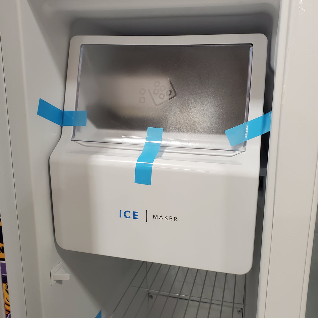 Pictures of Frigidaire 36" Wide 25.6 cu. ft. Side by Side Refrigerator in White with Exterior Ice and Water Dispenser FRSS2623AW - Open Box - Neu Appliance Outlet - Discount Appliance Outlet in Austin, Tx