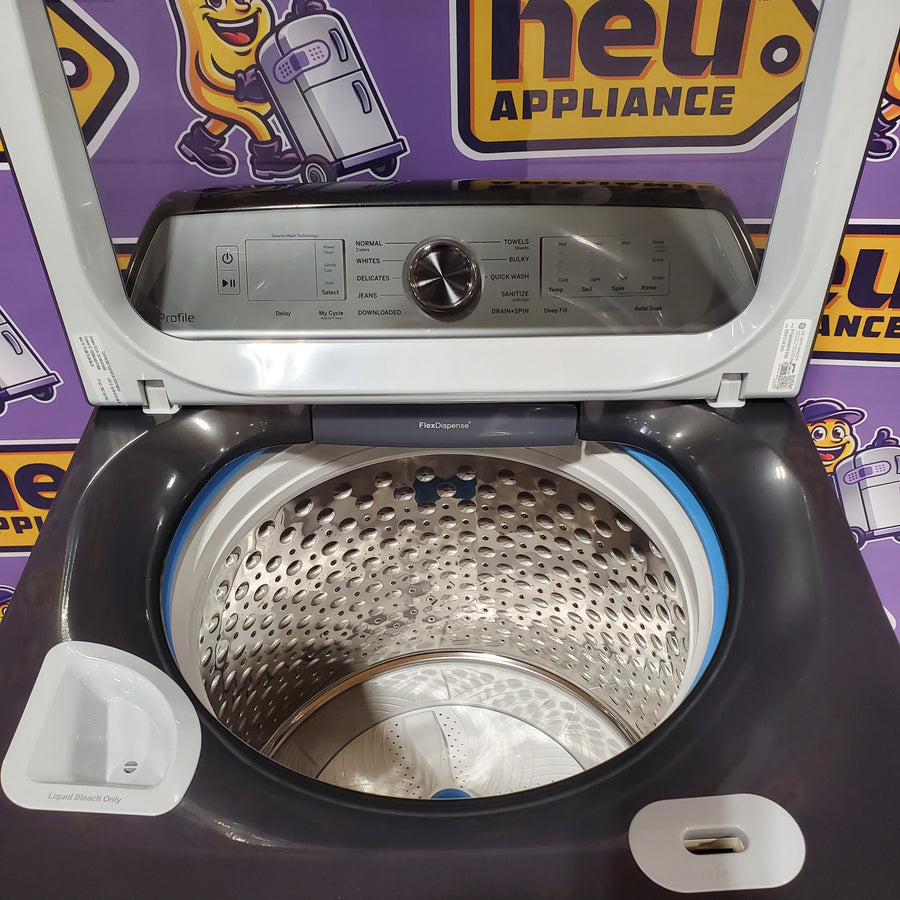 GE Profile™ ENERGY STAR® 5.0 cu. ft. Capacity Washer with Smarter Wash Technology and FlexDispense™ 22134SD243 - PTW600BPRDG - Scratch & Dent (Minor)