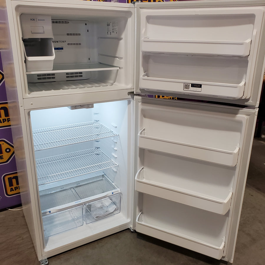 Frigidaire 30" Wide Garage Ready Top Freezer 18 Cu. Ft. Refrigerator with EvenTemp Cooling System and Spacious Interior Storage in White 22136SD271 - FFTR1814WW - Scratch & Dent (Minor)