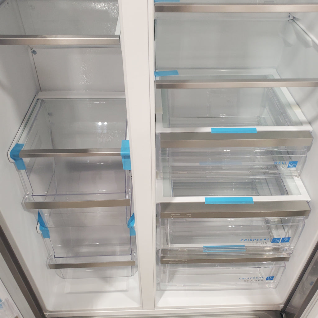 Pictures of Frigidaire Gallery 22.3-cu ft Counter-depth Side-by-Side Refrigerator with Ice Maker ENERGY STAR in Fingerprint Resistant Stainless Steel GRSC2352AF - 3SD495 - Open Box - Neu Appliance Outlet - Discount Appliance Outlet in Austin, Tx