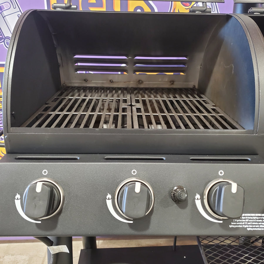 Oklahoma Joe's Canyon Black Liquid Propane and Charcoal Combo Grill 6SD140 - 24203004 - Scratch & Dent (Minor)