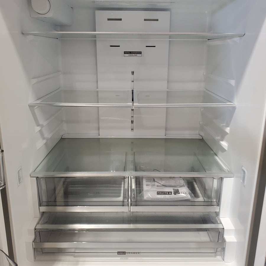 Whirlpool French Door 31 Cu. Ft. Refrigerator with Total Coverage Cooling in Fingerprint Resistant Stainless Steel WRFF3136SZ - Scratch & Dent (Major)