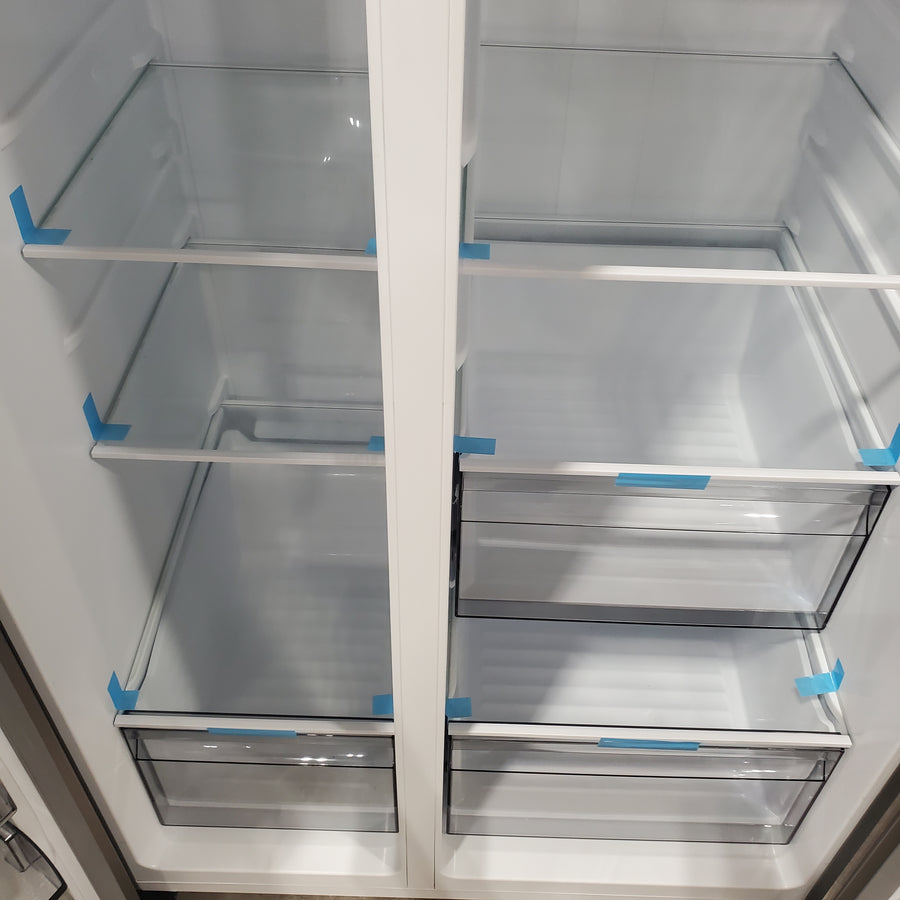 Hisense 29.1 cu. ft. Standard Depth Side by Side Refrigerator Stainless Steel 22SD021 - HRS290P5FSE - Open Box