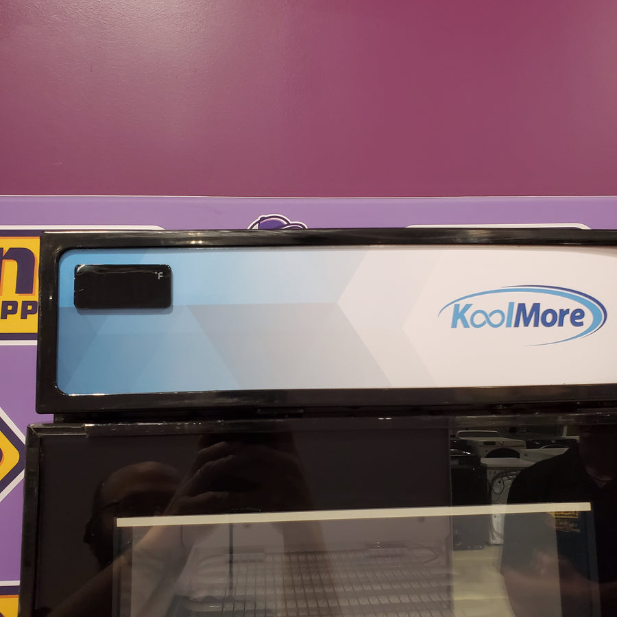 Koolmore 17 in. 6.5 cu. ft. Manual Defrost Slim Commercial Merchandiser Upright Freezer in Black 25139SD820 - KM-MDF-17S - Scratch & Dent (Moderate)