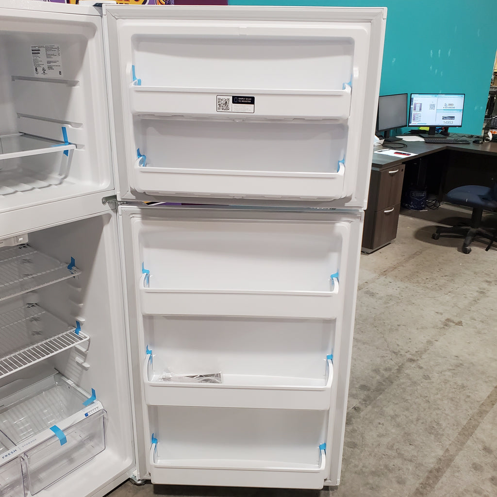 Pictures of Frigidaire White Garage Ready Top Freezer 18 Cu. Ft. Refrigerator with EvenTemp Cooling System and Spacious Interior Storage FFTR1814WWE - Open Box - Neu Appliance Outlet - Discount Appliance Outlet in Austin, Tx