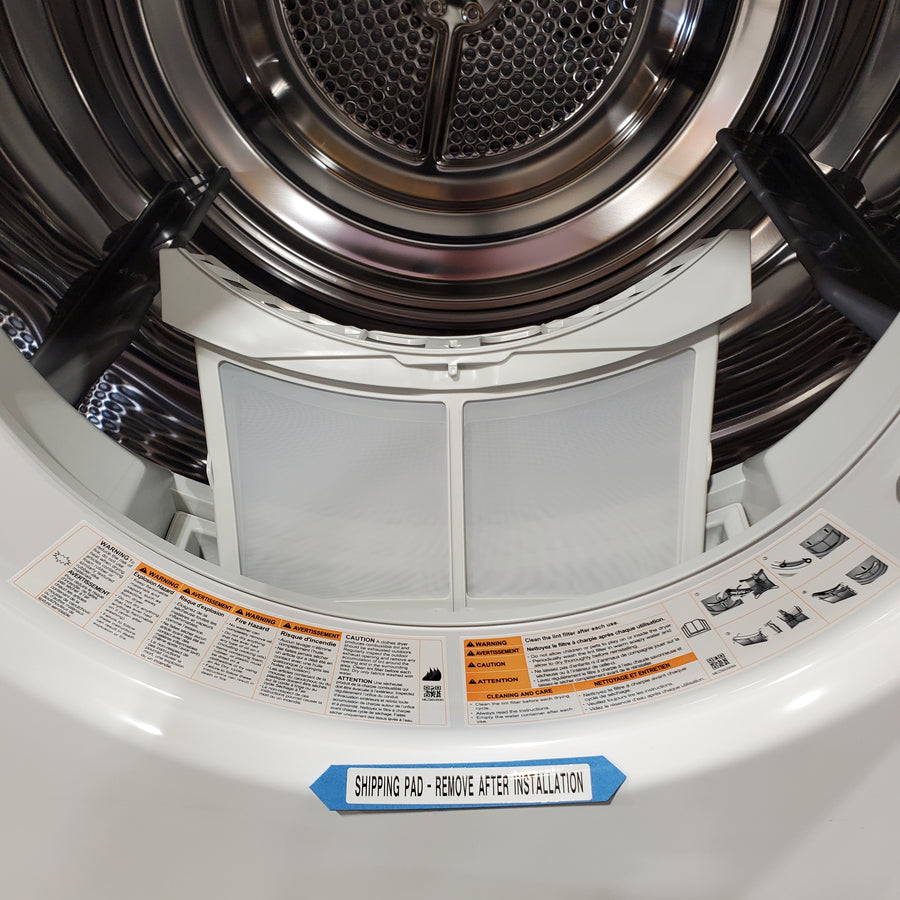 LG 24" Wide 4.2 cu.ft. Smart wi-fi Enabled Compact Front Load Dryer with Dual Inverter HeatPump™ Technology 251315SD1127 - DLHC1455W - Scratch & Dent (Minor)