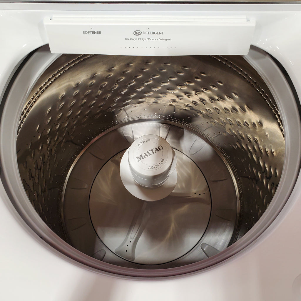 Maytag 5.2 Cu. Ft. Top Load Agitator Washer with Extra Power and Smart Appliance 3SD771 - MTW6205RW - Open Box