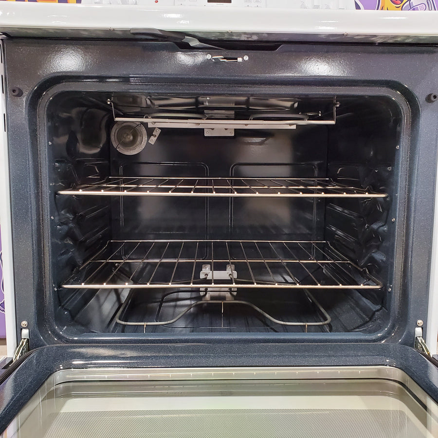 GE 5.0 cu. ft. Freestanding 4 Heating Element Electric Range with Dual Element Baking in White 25CR195 - JB256DMWW - Scratch & Dent - Minor