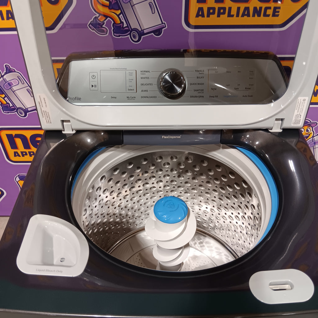 Pictures of GE Profile™ ENERGY STAR® 4.9 cu. ft. Capacity Washer with Smarter Wash Technology and FlexDispense™ PTW605BPRDG - New in Box - Neu Appliance Outlet - Discount Appliance Outlet in Austin, Tx
