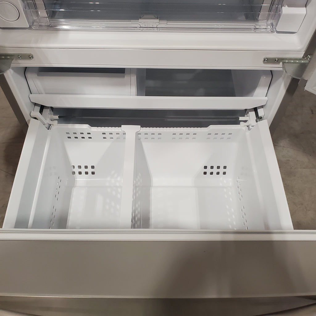 Pictures of Frigidaire 27.8-cu ft ENERGY STAR French Door Refrigerator with Dual Ice Maker in Fingerprint Resistant Stainless Steel - 3SD745 - GRFS2853AF - Scratch & Dent (Minor) - Neu Appliance Outlet - Discount Appliance Outlet in Austin, Tx