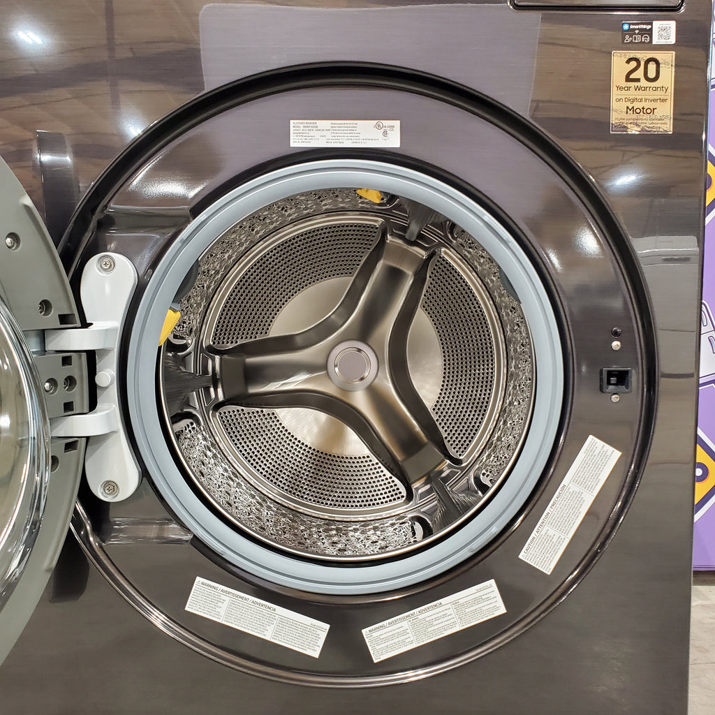 Pictures of Samsung 5.3 cu. ft. Bespoke AI Laundry Vented Combo™ All-in-One Ultra Capacity Washer and Electric Dryer with AI Home in Brushed Black WD90F53AVB - Open Box - Neu Appliance Outlet - Discount Appliance Outlet in Austin, Tx