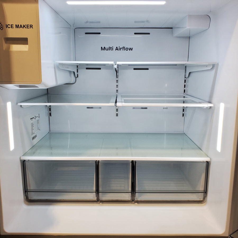 Hisense PureFlat 25.6-cu ft 4-Door Smart French Door ENERGY STAR Refrigerator in Stainless Steel with Ice Maker, Water and Ice Dispenser 22231SD312 - HRM260N6TSE - Scratch & Dent (Major)