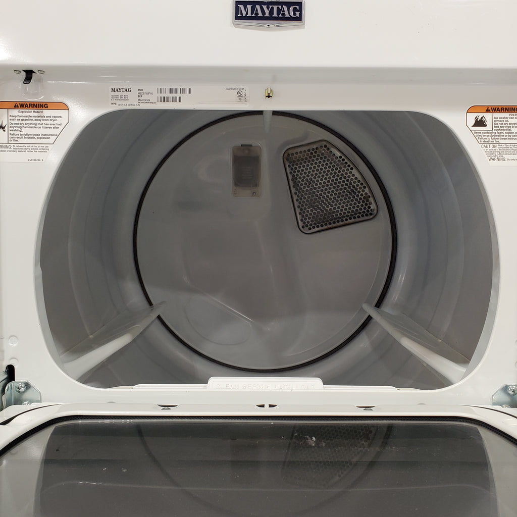 Pictures of Maytag 7.4 cu. ft. Large Capacity Electric Dryer with Rapid Dry Cycle and IntelliDry® Sensor MEDB765FW - Certified Refurbished - Neu Appliance Outlet - Discount Appliance Outlet in Austin, Tx