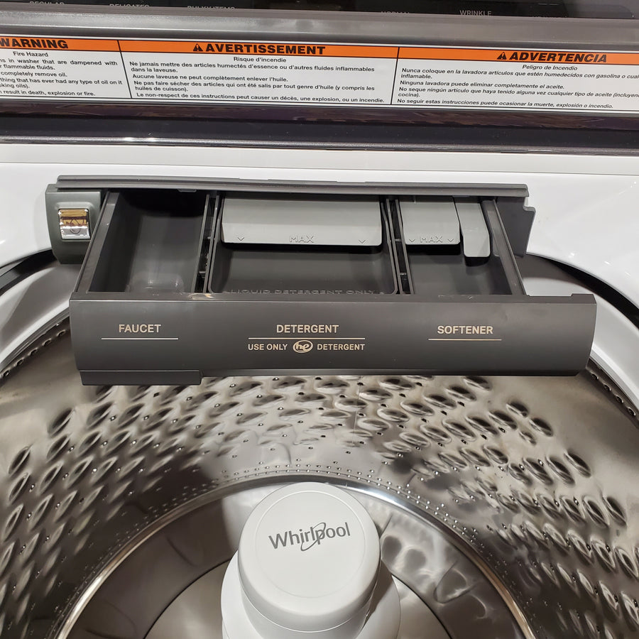 Whirlpool 4.7 Cu. Ft. Top Load Washer with Pretreat Station in White 30131SD45 - WTW5105HW - Scratch & Dent (Moderate)