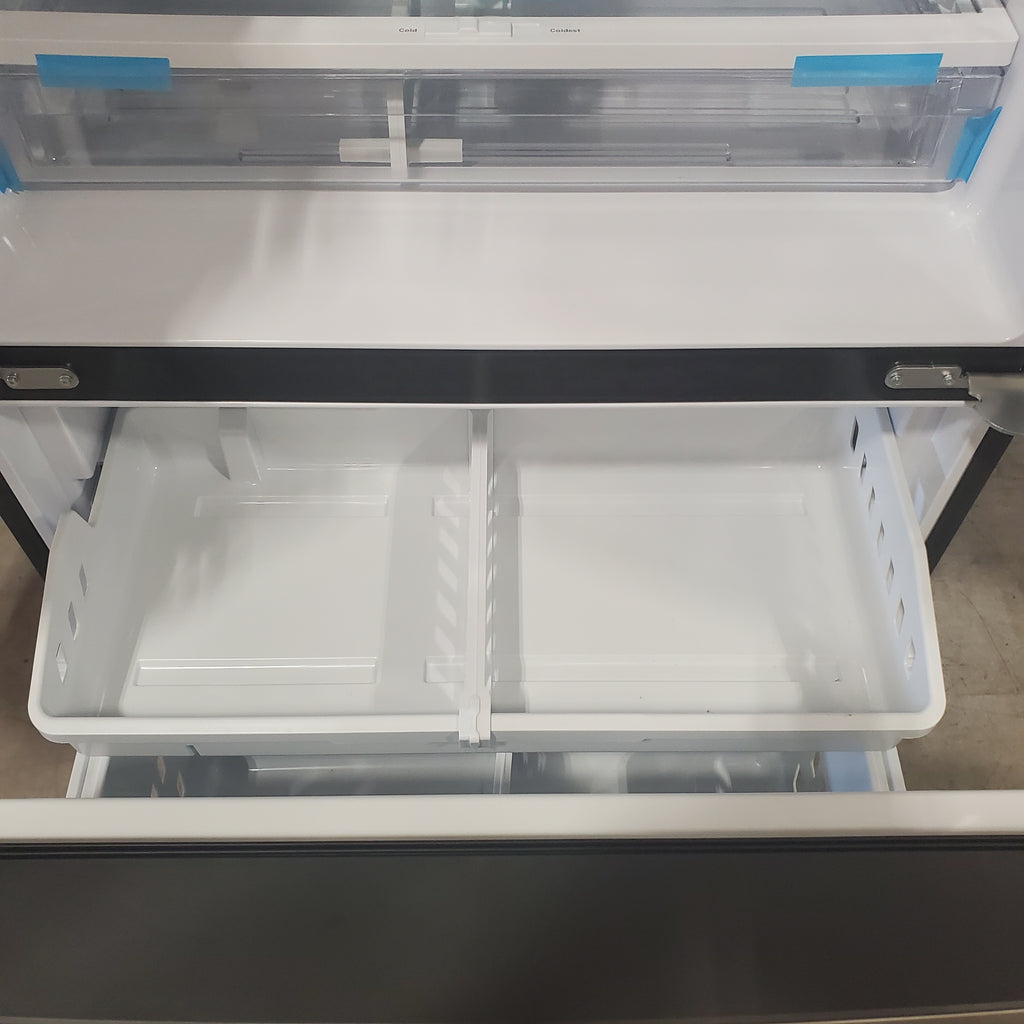 Pictures of GE 20.6 cu. ft. Counter Depth French Door Refrigerator in Fingerprint Resistant Stainless, ENERGY STAR-GYE21JYMBFFS-Open Box - Neu Appliance Outlet - Discount Appliance Outlet in Austin, Tx