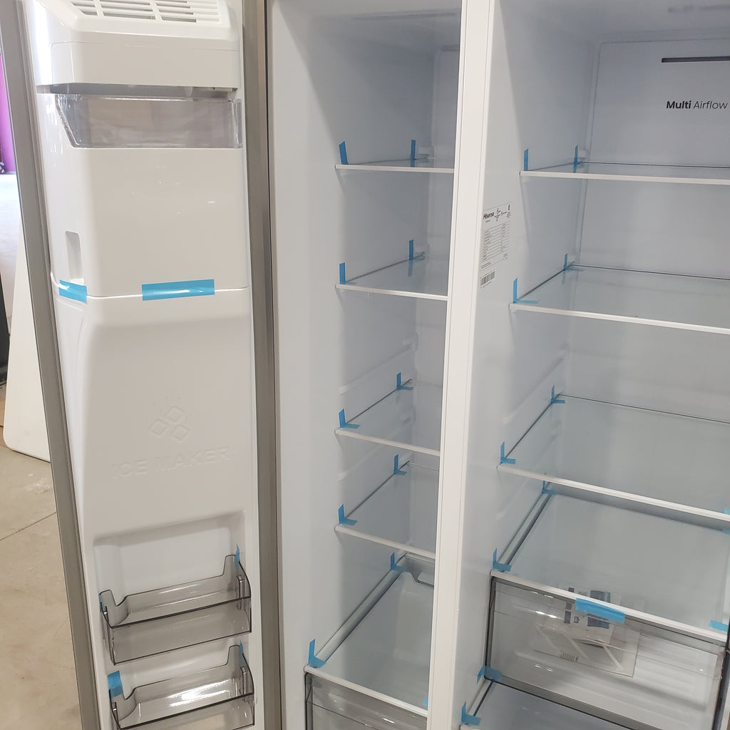 Pictures of Hisense 29.1 cu. ft. Standard Depth Side by Side Refrigerator Stainless Steel-HRS290P5FSE-Open Box - Neu Appliance Outlet - Discount Appliance Outlet in Austin, Tx