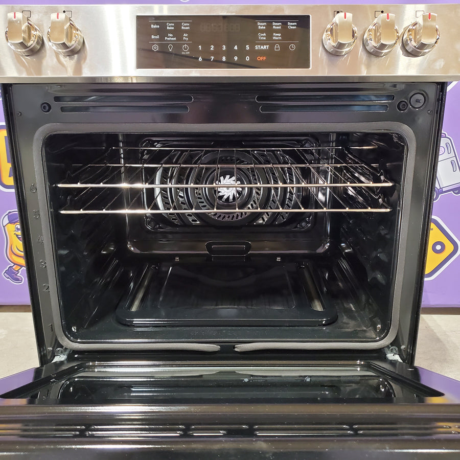 Frigidaire Gallery 5 burners 5.1-cu ft Air Fry Convection Oven Freestanding Natural Gas Range in Stainless Steel 20531SD518- GCFG3059BF - Scratch & Dent (Minor)