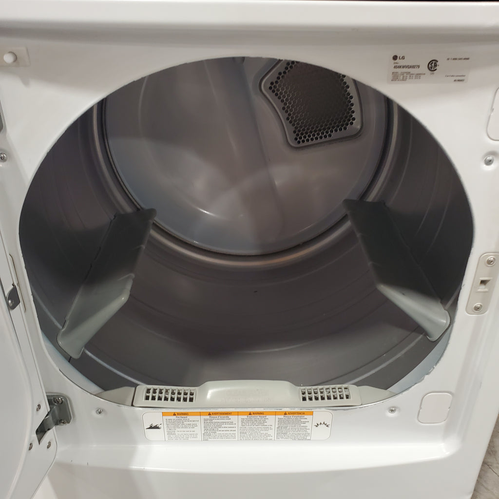 Pictures of LG 7.3 cu. ft. Ultra Large High Efficiency Electric Dryer w/ Sensor Dry Technology in White 1CR04126 - DLE4970W - Certified Refurbished - Neu Appliance Outlet - Discount Appliance Outlet in Austin, Tx