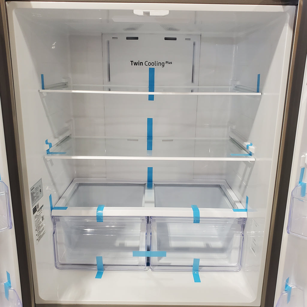 Pictures of 33 in. Wide Fingerprint Resistant Stainless Steel ENERGY STAR Smart Samsung 17.5 cu. ft. 3 Door French Door Refrigerator with Internal Ice Maker RF18A5101SR - Open Box - Neu Appliance Outlet - Discount Appliance Outlet in Austin, Tx