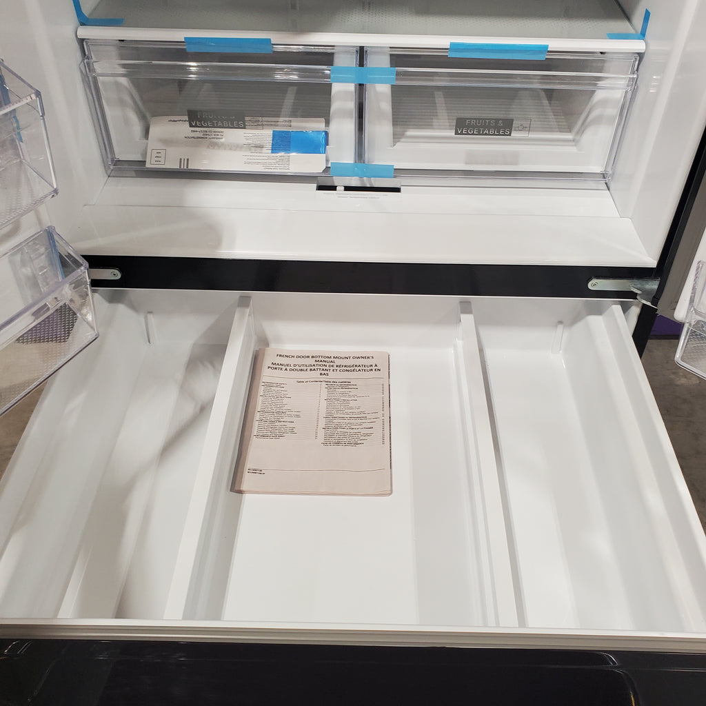 Pictures of Whirlpool 25 cu. ft. French Door Bottom Mount Refrigerator in Black 19SD007 - WRMF3636RB - Scratch & Dent (Minor) - Neu Appliance Outlet - Discount Appliance Outlet in Austin, Tx