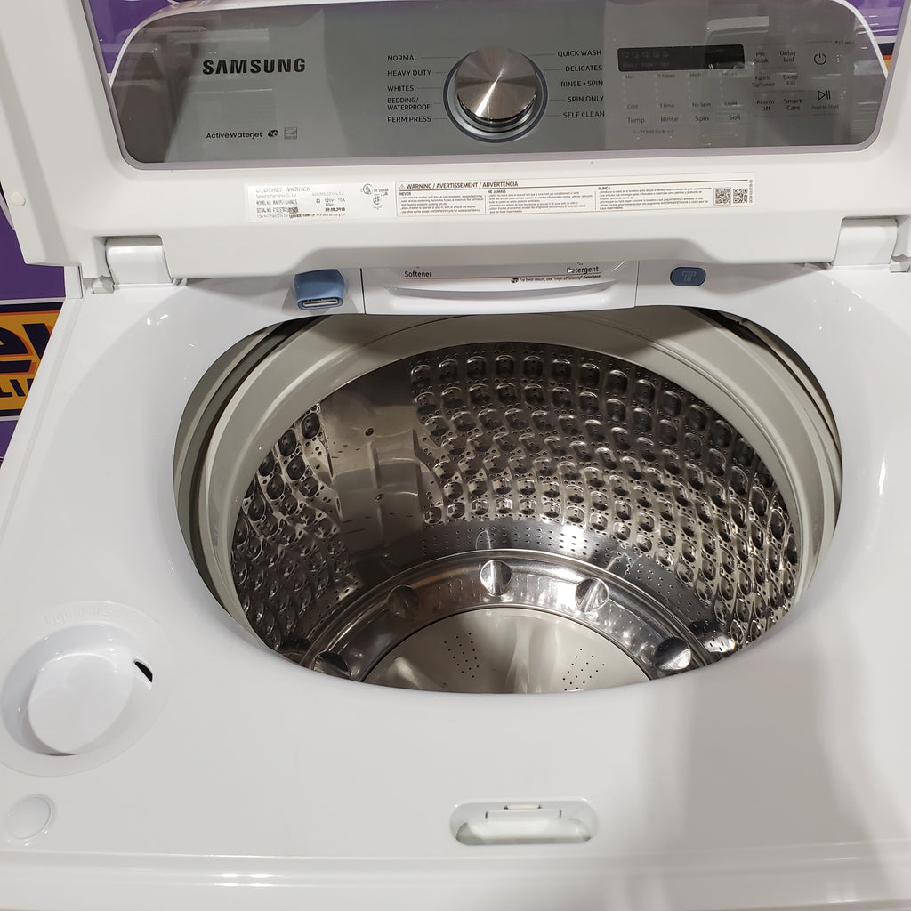 Pictures of Samsung ENERGY STAR 5.0 cu. ft. Top Load Washing Machine with Active Water Jet WA50R5200AW - Certified Refurbished - Neu Appliance Outlet - Discount Appliance Outlet in Austin, Tx