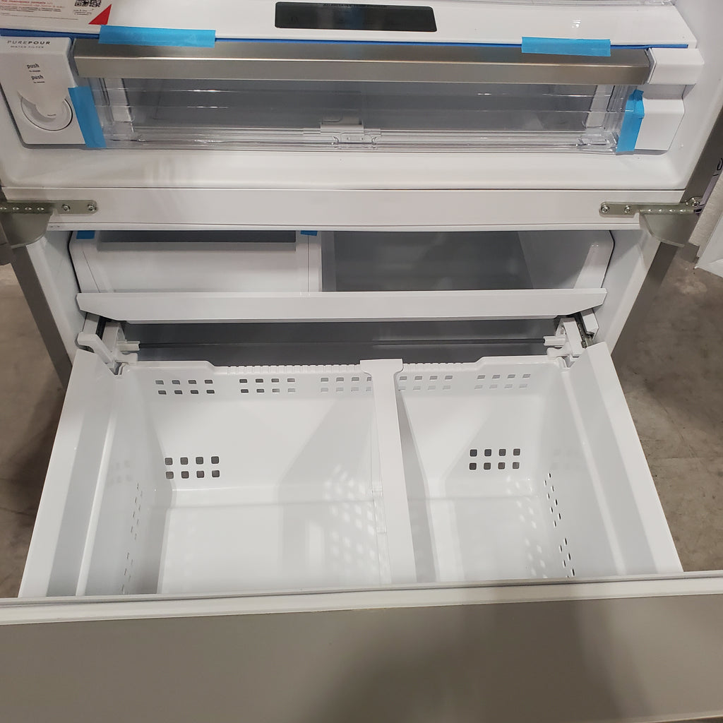 Pictures of Frigidaire 27.8-cu ft ENERGY STAR French Door Refrigerator with Dual Ice Maker in Fingerprint Resistant Stainless Steel GRFS2853AF - Scratch & Dent (Minor) - Neu Appliance Outlet - Discount Appliance Outlet in Austin, Tx