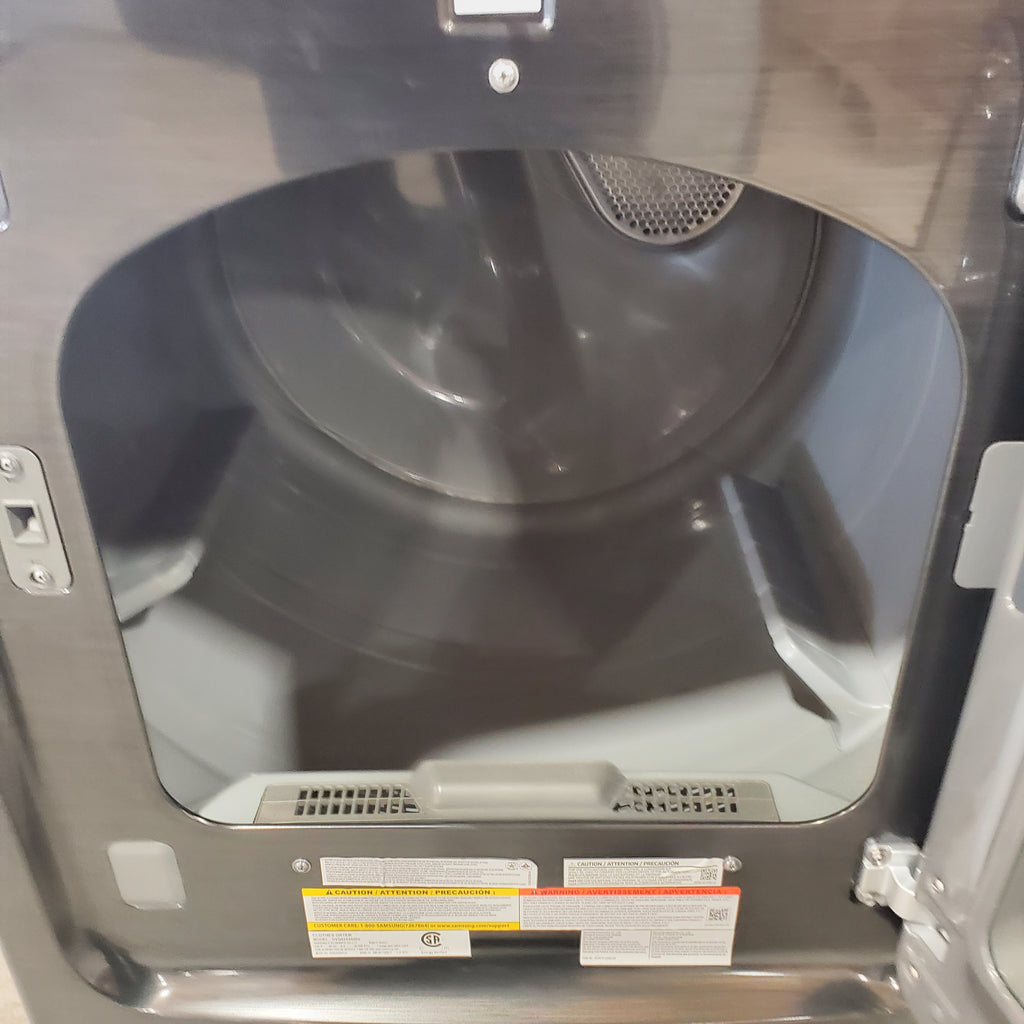 Samsung 5.1 cu. ft. Smart Top Load Washer with ActiveWave™ Agitator and Super Speed Wash WA51A5505AV - Certified Refurbished and Samsung 7.4 cu. ft. Smart Gas Dryer with Steam Sanitize+ 16072 - DVG52A5500V - Certified Refurbished