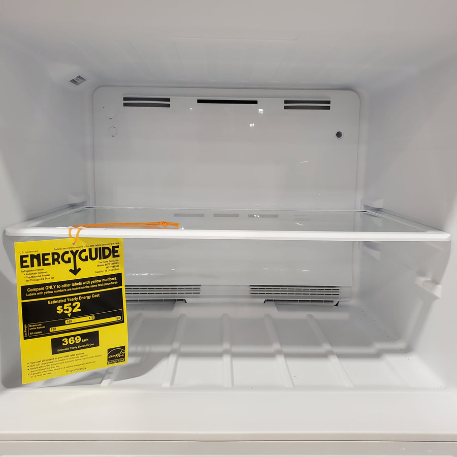Vissani 18.1 cu. ft. Top Freezer Refrigerator with Adjustable Glass Shelving in White, Garage Ready 25136SD640 - MDTF18WHR5 - Scratch & Dent (Minor)