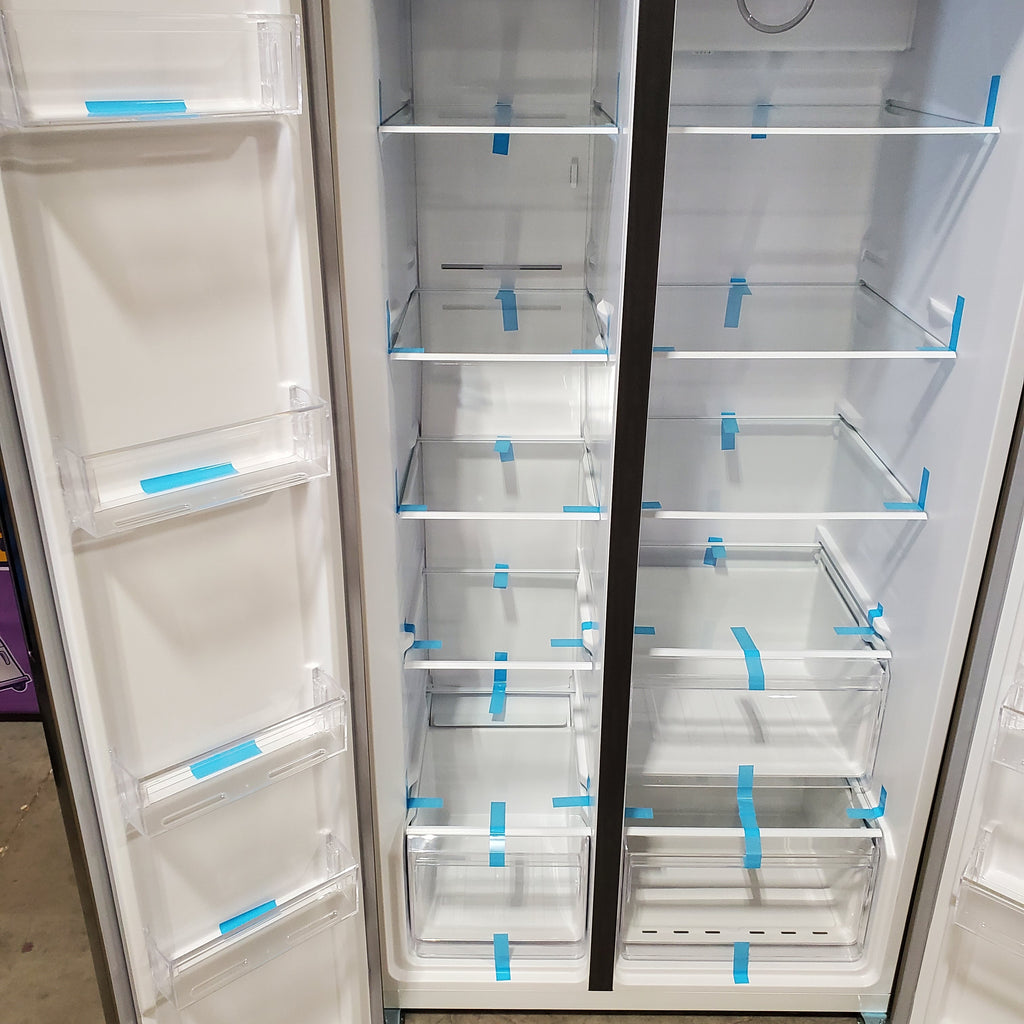 Pictures of Frigidaire 21 Cu. Ft. 36" Counter-Depth Side-by-Side Refrigerator in Fingerprint-Resistant Stainless Steel FRSG2115AV - Scratch & Dent (Minor) - Neu Appliance Outlet - Discount Appliance Outlet in Austin, Tx