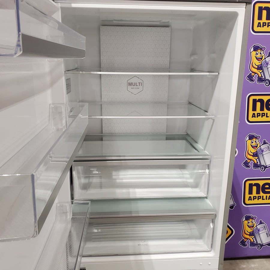 Haier ENERGY STAR® 15 Cu. Ft. Bottom Freezer Refrigerator in Stainless Steel HRB15N3BGS - Scratch & Dent (Moderate)