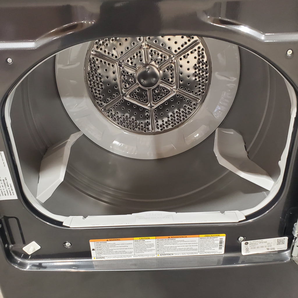 Pictures of GE Profile ENERGY STAR 7.4 cu. ft. Electric Dryer with 120 ft. Venting in Diamond Gray 3SD634 - PTD60EBPRDG - Open Box - Neu Appliance Outlet - Discount Appliance Outlet in Austin, Tx